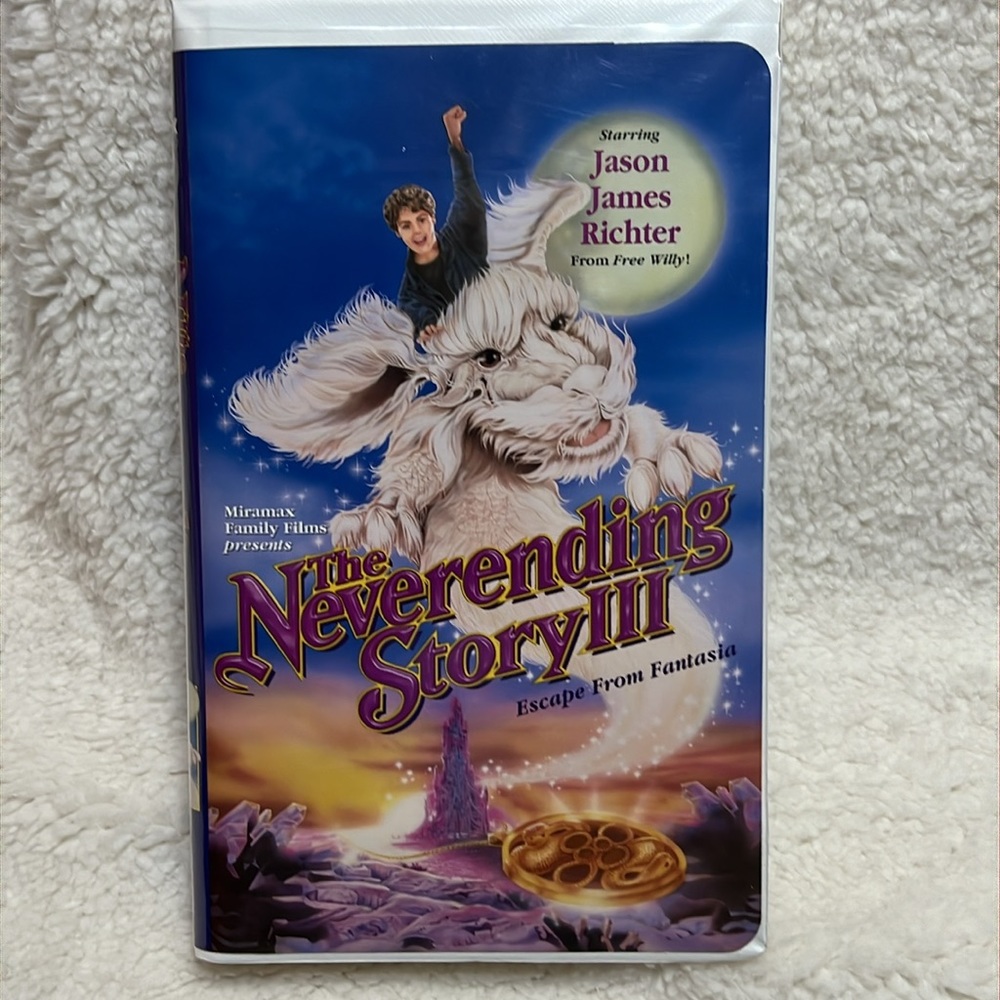 🦋$5 ADD ON• M1:93 The Never Ending Story 3 VHS Previously Owned